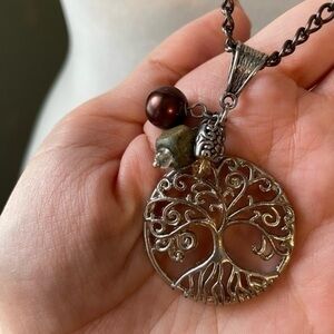 Tree of Life Necklace Handmade 17” Chain